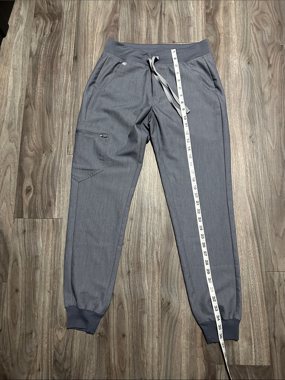 Figs Gray Drawstring Jogger Scrub Pants - Picture 7 of 10